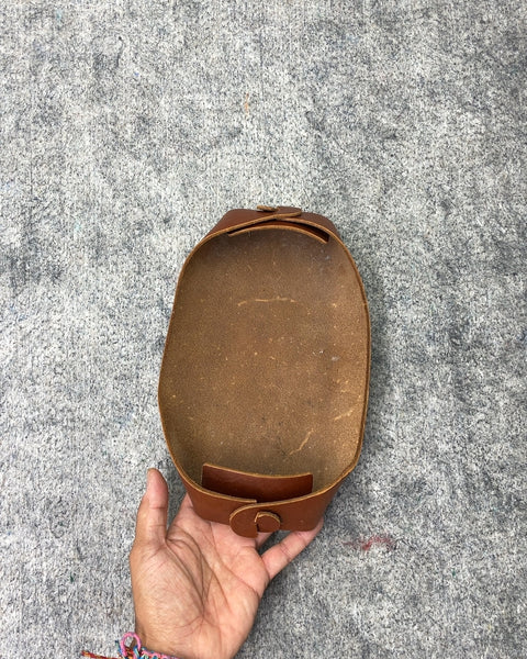 Brown Leather Valet Tray