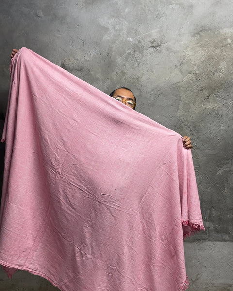 Pink Fringed Throw Blanket, 50x80"