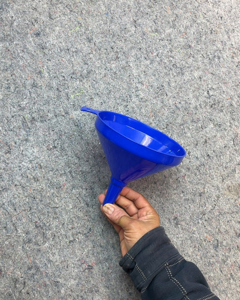 Blue Plastic Funnel