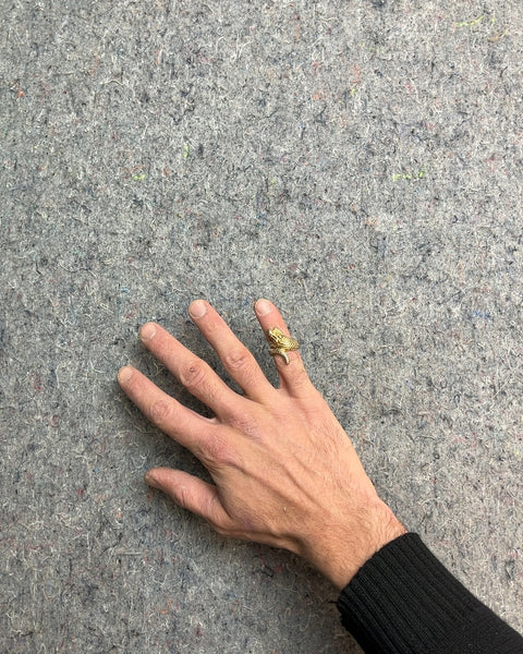 Gold Tone Alligator Ring