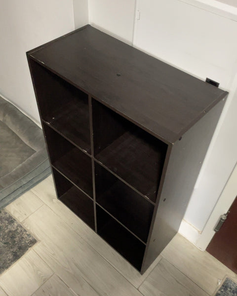Six-Cube Storage Shelf, 24x10x35”