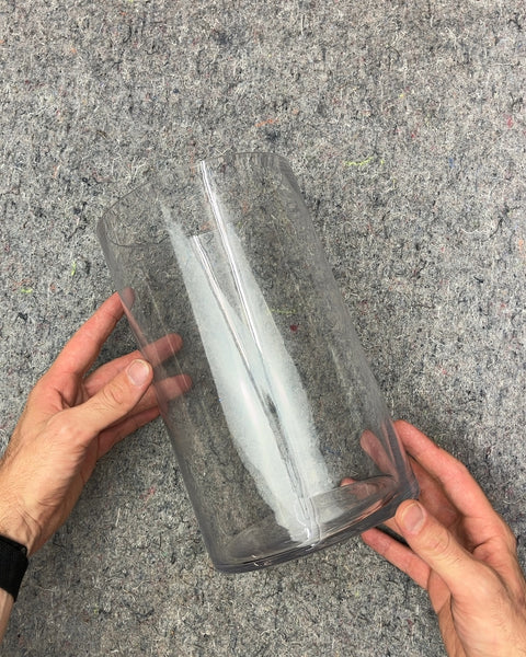 Bigass Clear Glass Vase, H10"