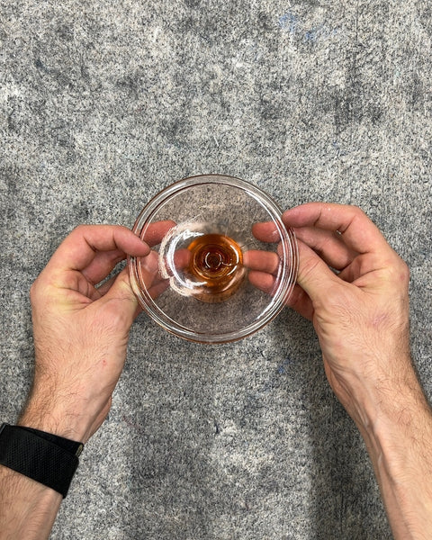 Sexy Salmon Pink Glass Candle Holder
