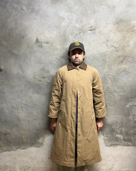 ONLY Tan Quilted Long Coat, Size XS