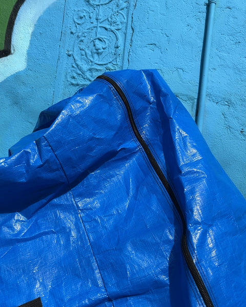 Blue Zippered Mattress Storage Bag, Size Full / Queen