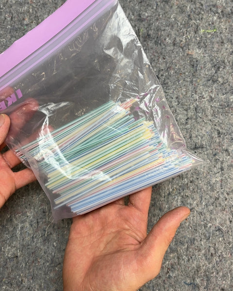 Bag of Colorful Tiny Straws