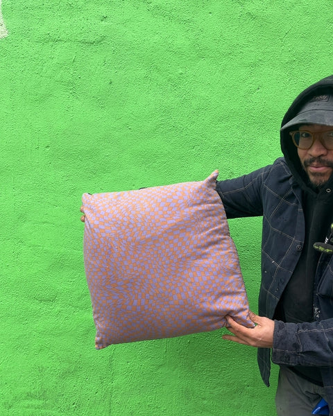Baggu Trippy Checker Mix Throw Pillow