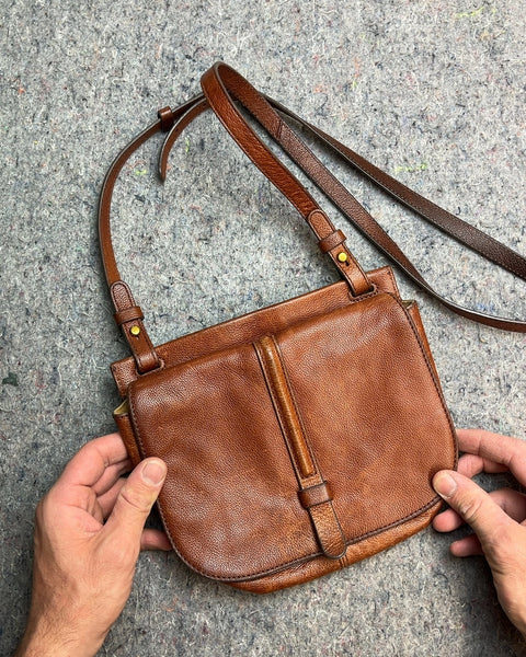 Fossil Brown Leather Crossbody Bag