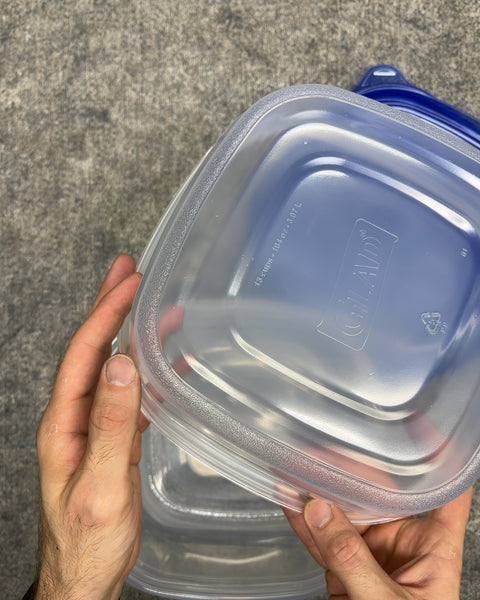 3 Glad Food Storage Containers with Lids, 13 Cups