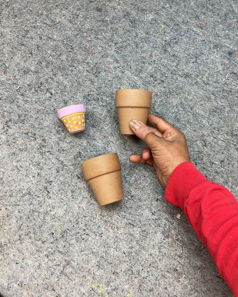 Miniature Terracotta Pots, Set of 3
