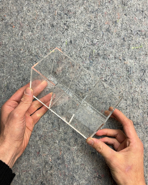 Clear Acrylic 4-Compartment Organizer, 3x7"