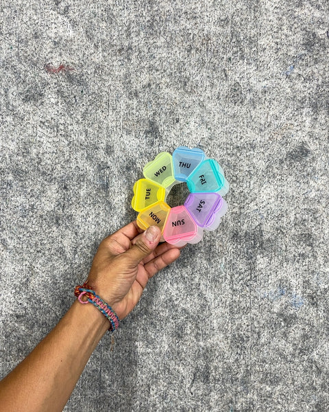 Rainbow Weekly Pill Organizer