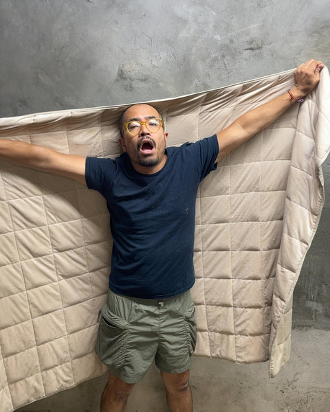 Sleep Philosophy Tan Light Weighted Blanket, 48x72"