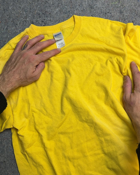 Gildan Yellow Short Sleeve T-Shirt, Size M