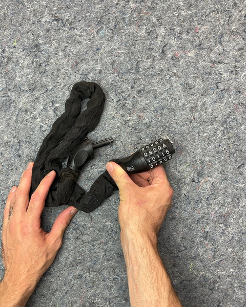 Black Bike Chain Lock with Combination (Code Is 10115)