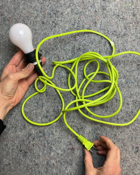 Lime Green Light Bulb Cord with Bulb
