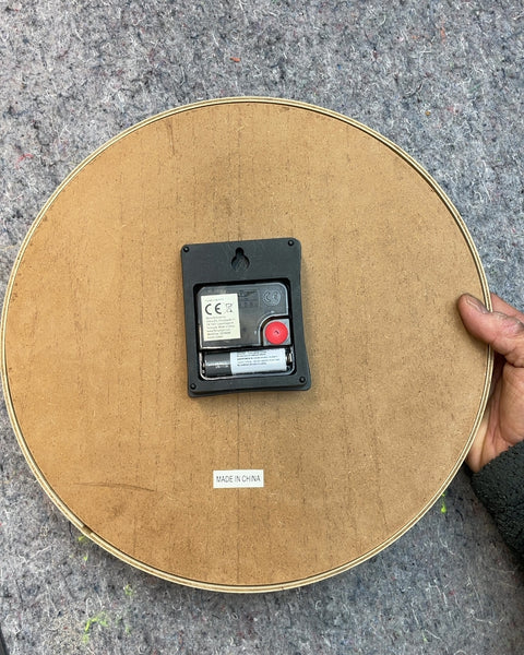 Round Wood Grain Wall Clock