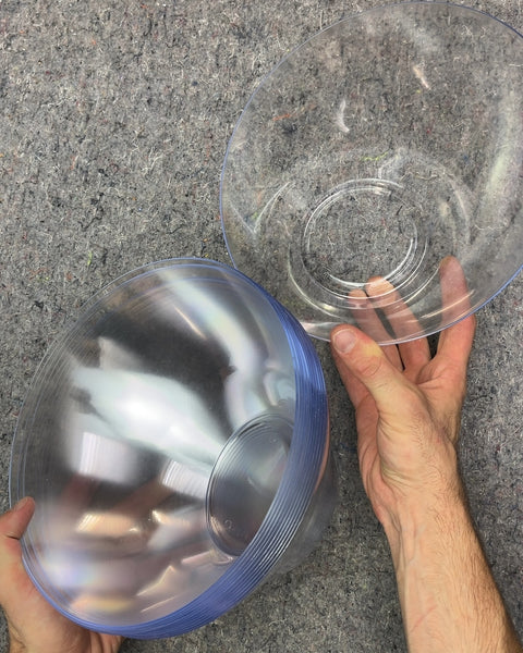 A Whole Bunch Of Clear Nesting Bowls For A Birthday / Picnic