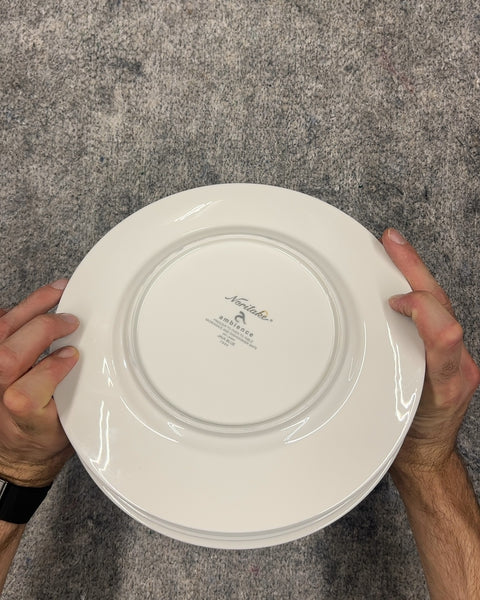 Set of 5 Noritake Ambiance Plaid Dinner Plates