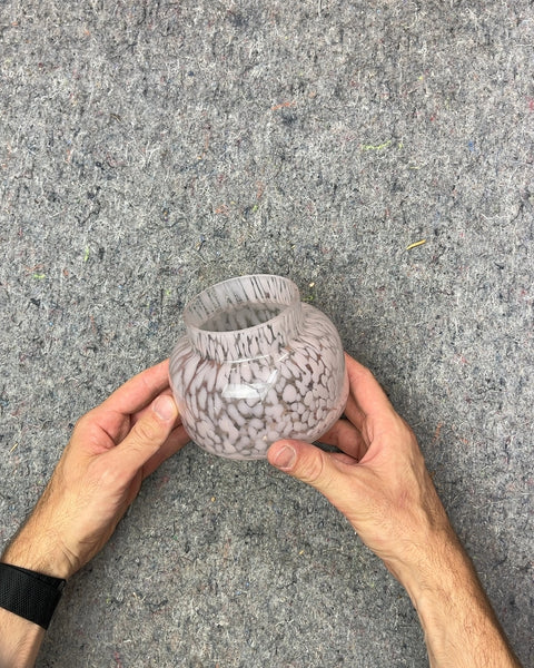 Super Pretty Light Pink Speckled Glass Vase