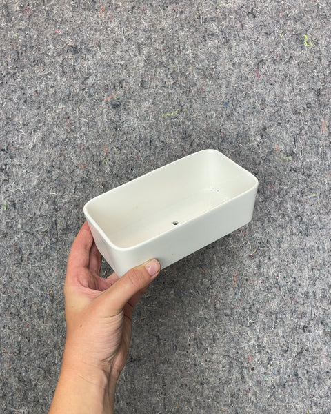 White Rectangular Planter Pot
