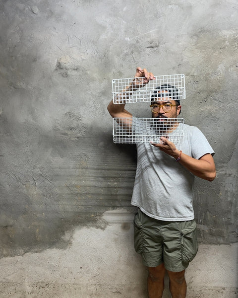 White Wire Wall Baskets, 13x5"
