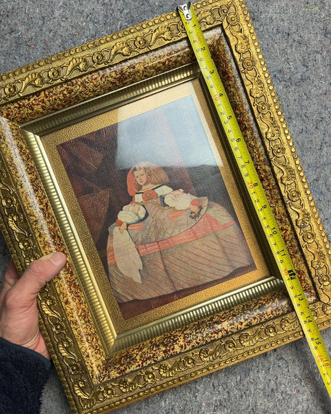 Framed Portrait of Infanta Margarita Teresa, 13x15"