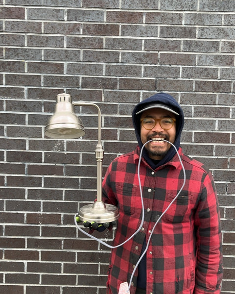 Silver Desk Lamp