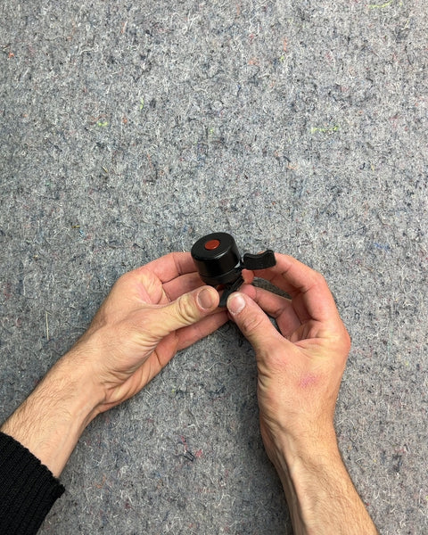 Black Bicycle Bell with Red Button