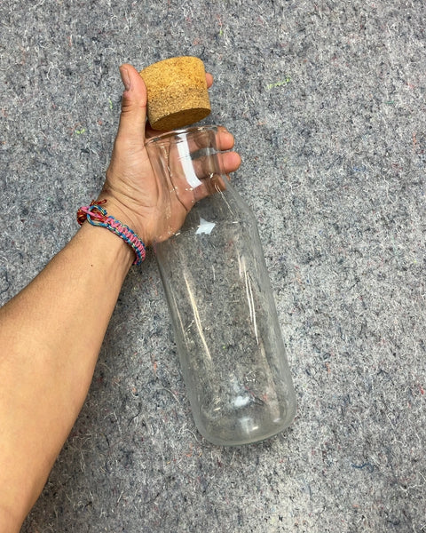 Big Glass Bottle with Cork Stopper