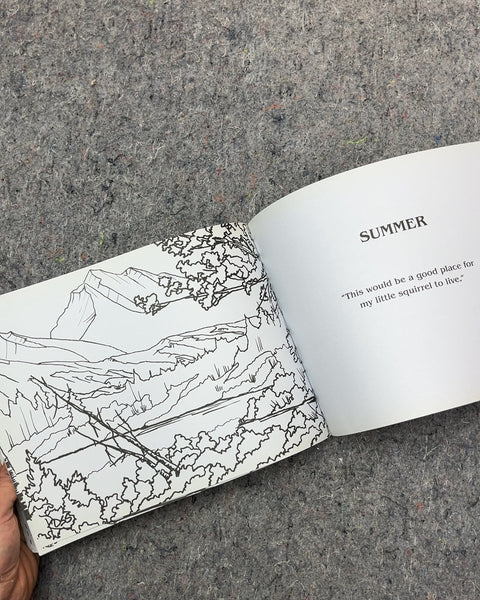 The Official Bob Ross Coloring Book The Colors of the Four Seasons, Just A Couple Pages Used