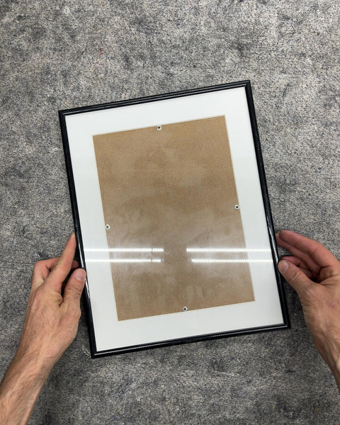 Black Picture Frame with White Mat, 11x14"