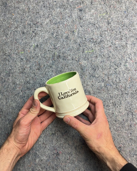 I Love You California Mug with Cannabis Leaf Design