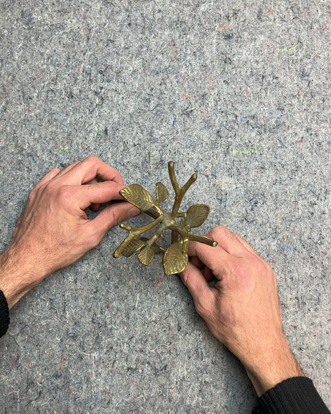 Brass Leaf Stand For Jewelry