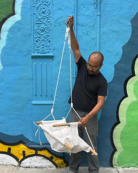 Portable Tislly Canvas Baby Swing