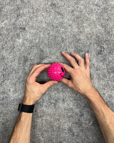 Pink Smiley Face Spiky Play Ball