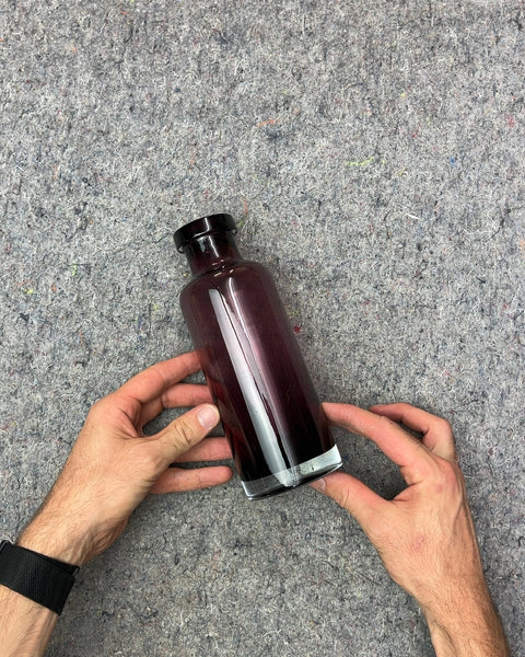 Sexy Purple Glass Bottle Vase, H8"