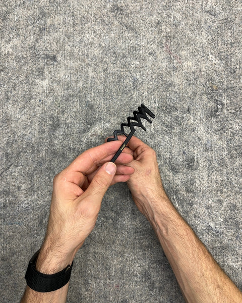 Kitsch Zig-Zag Headband in Matte Black