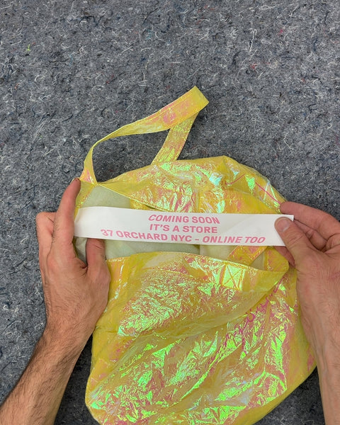 Iridescent Yellow Tote Bag From Coming Soon