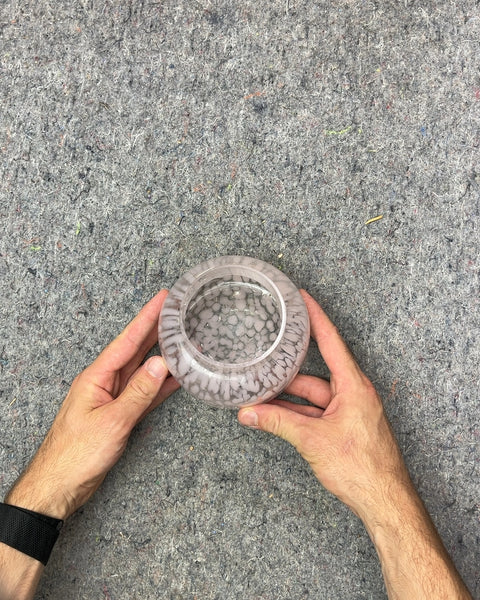 Super Pretty Light Pink Speckled Glass Vase