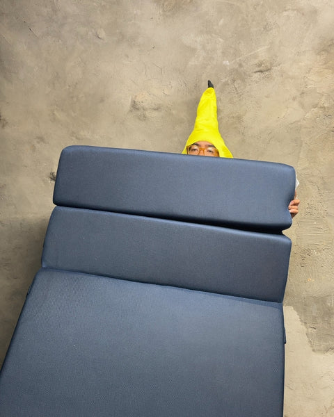 Blue Foldable Floor Mattress That Turns Into A Chair, Sz Full, 54x38x78"
