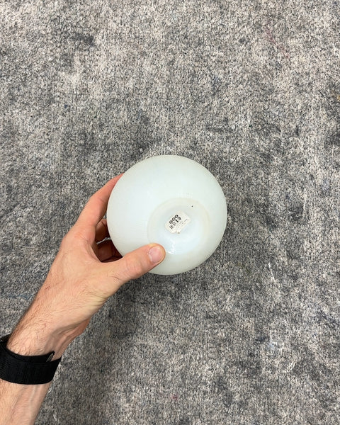CB2 White Glass Bud Vase, H7"