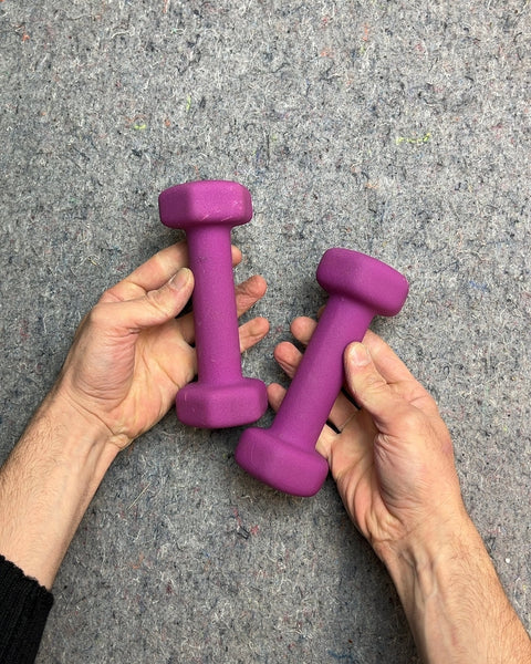 Purple Dumbbells, 3 lbs