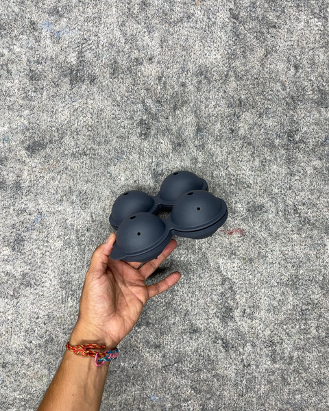 Silicone 4-Sphere Ice Ball Mold, Black