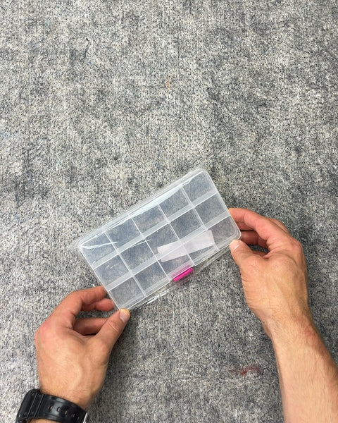 Clear Plastic Organizer Box with Dividers