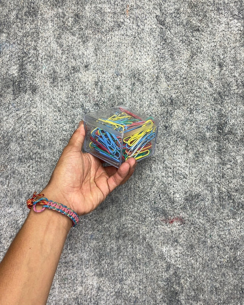 Box of Colorful Paper Clips