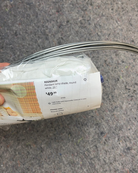 IKEA Regnskur Pendant Lamp Shade, Round 20"