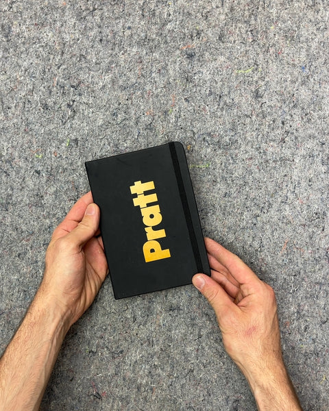 Pratt Black Lined Notebook