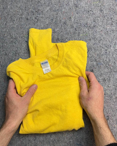 Gildan Yellow Short Sleeve T-Shirt, Size M