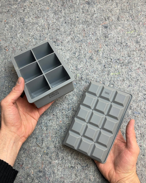 Set of 2 Public Goods Silicone Ice Cube Trays